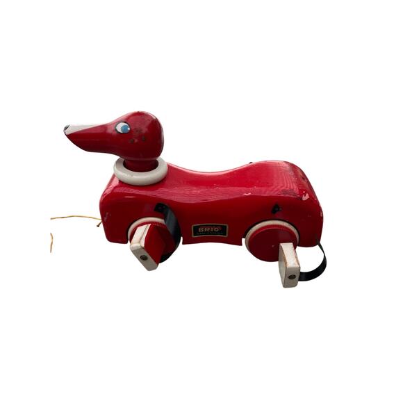 Vintage Brio Sweden wooden pull toy duck - Picture 1 of 4